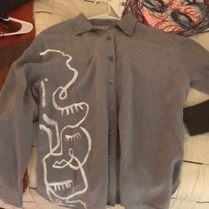 Hand painted silk shirt